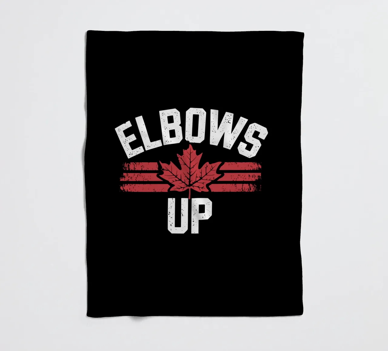 Elbows Up Canada V3 fleece blanket by heatherloulin