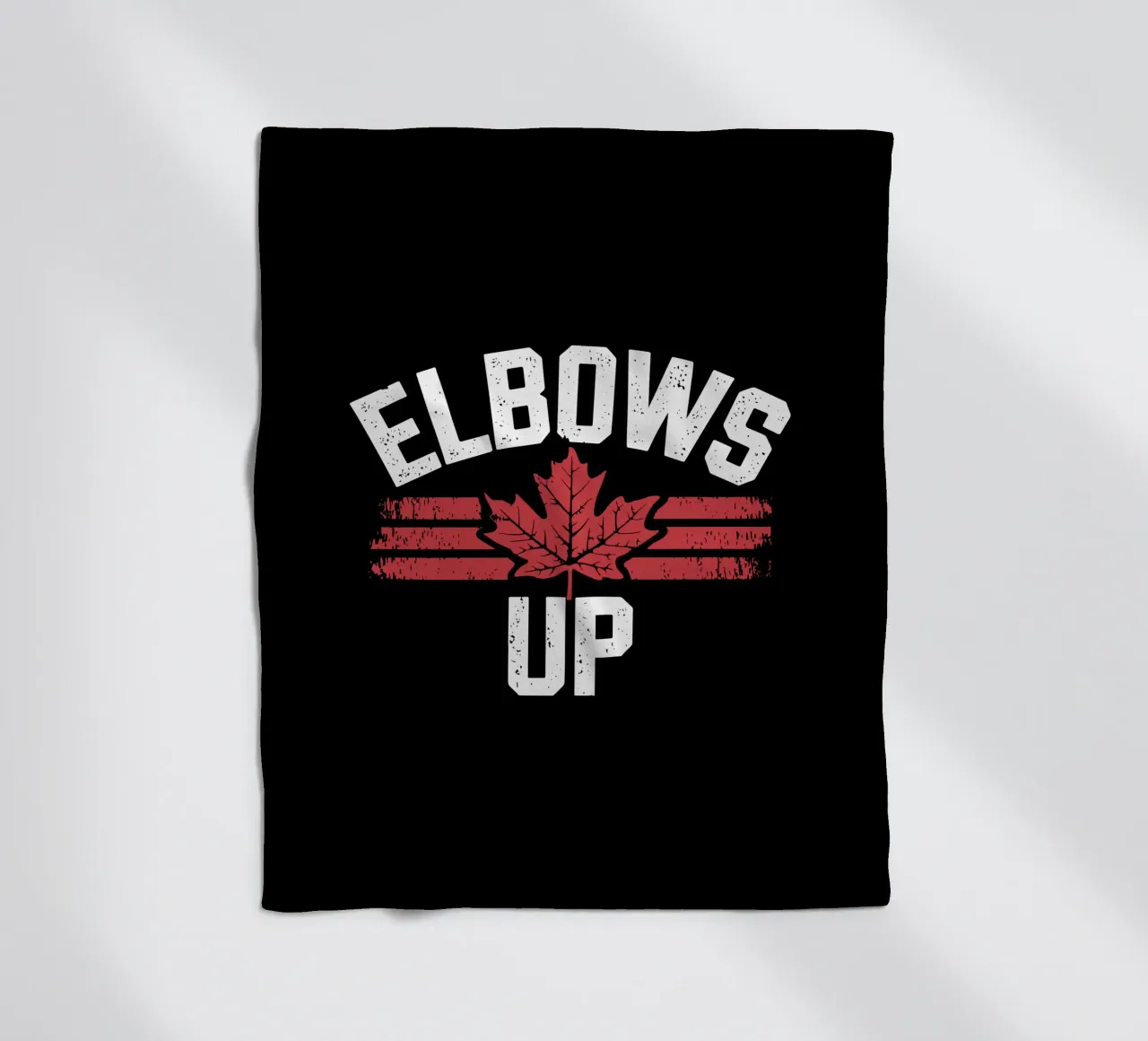Elbows Up Canada V3 fleece blanket by heatherloulin