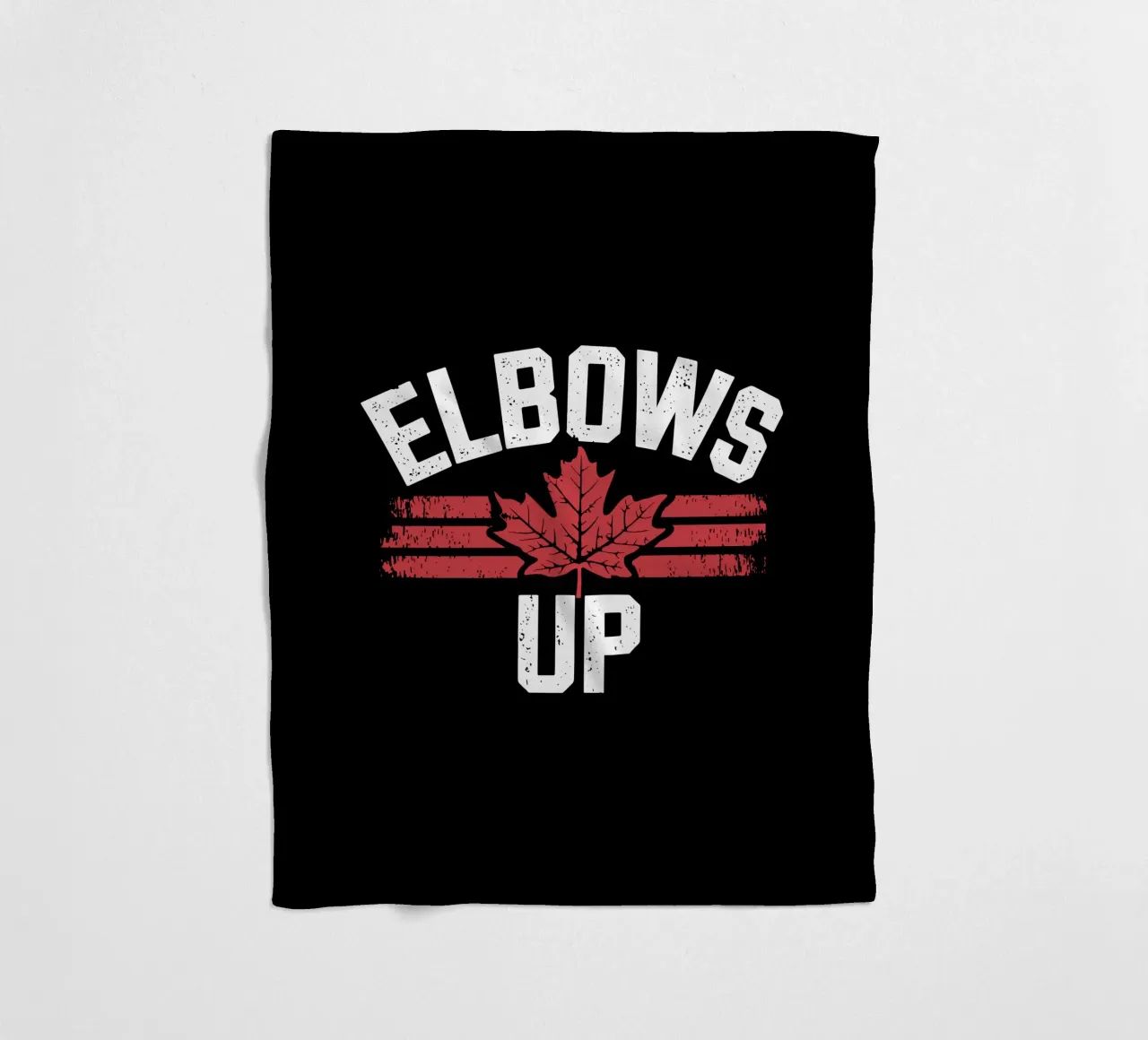 Elbows Up Canada V3 fleece blanket by heatherloulin