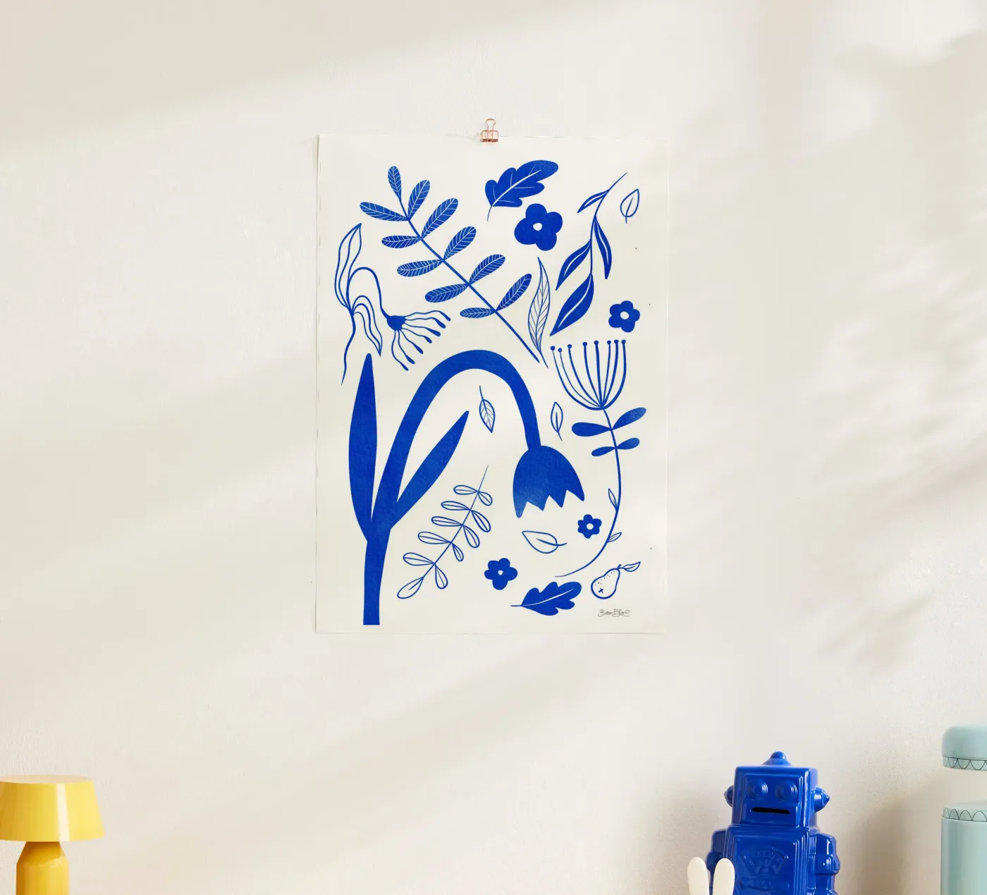 Fiori blu poster da Pictufy Sun & Spirit