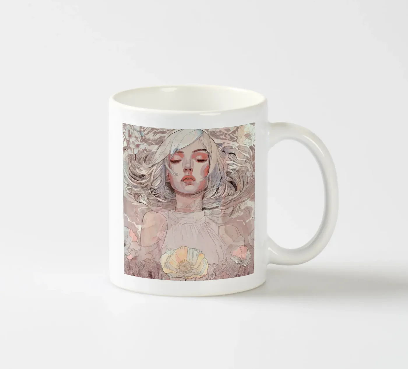 flower ceramic mug by Giulio Iurissevich