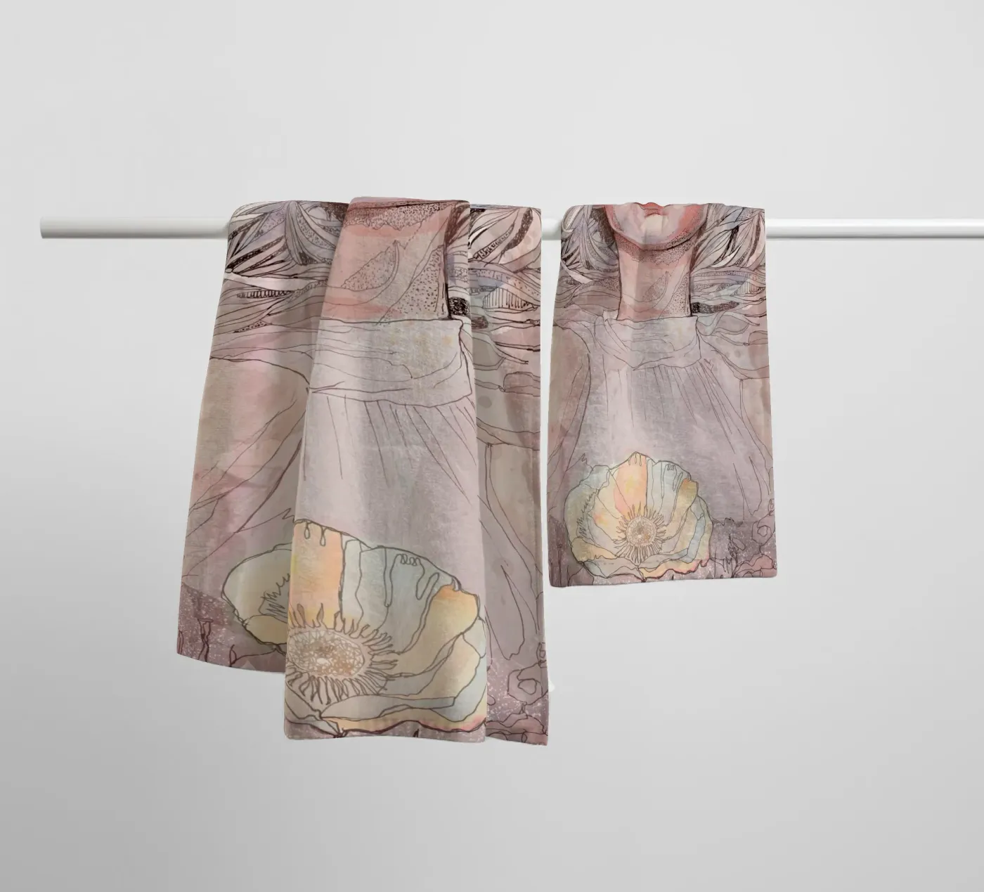 bloem badhanddoek van Giulio Iurissevich