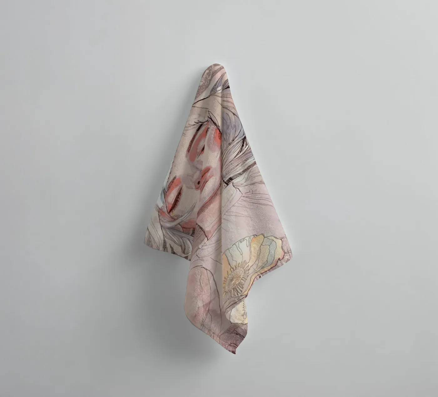 bloem badhanddoek van Giulio Iurissevich