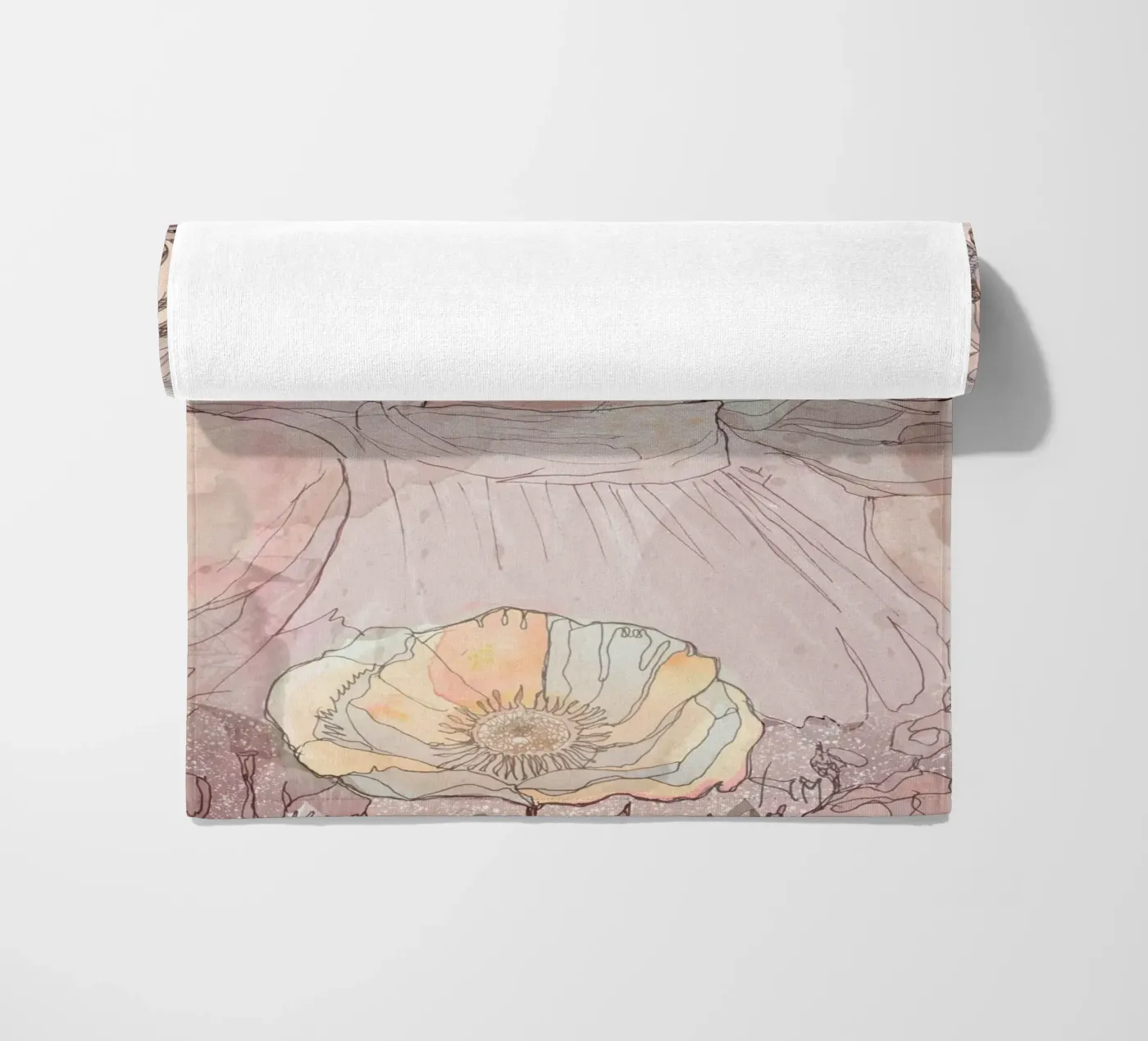 bloem strandhanddoek van Giulio Iurissevich