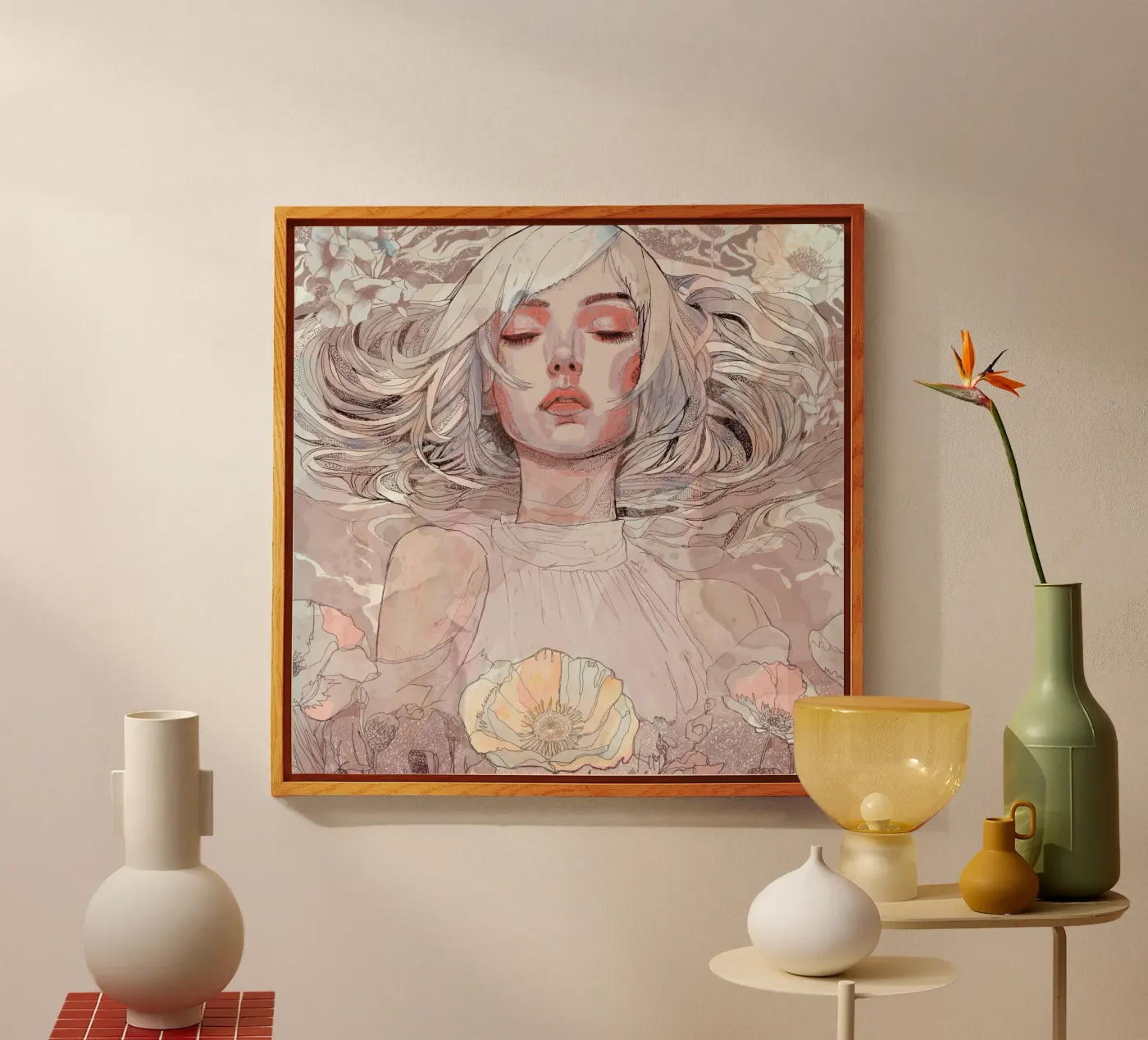 Blume Acryl-Glas von Giulio Iurissevich