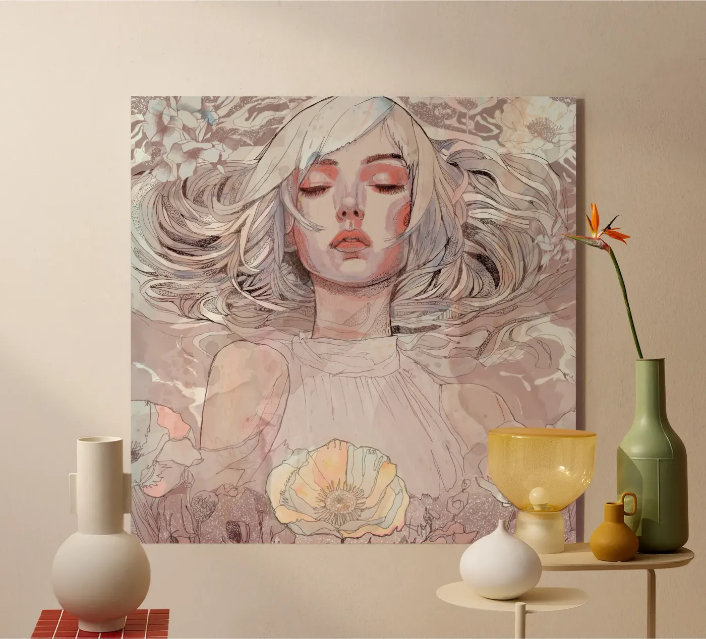 Blume Acryl-Glas von Giulio Iurissevich