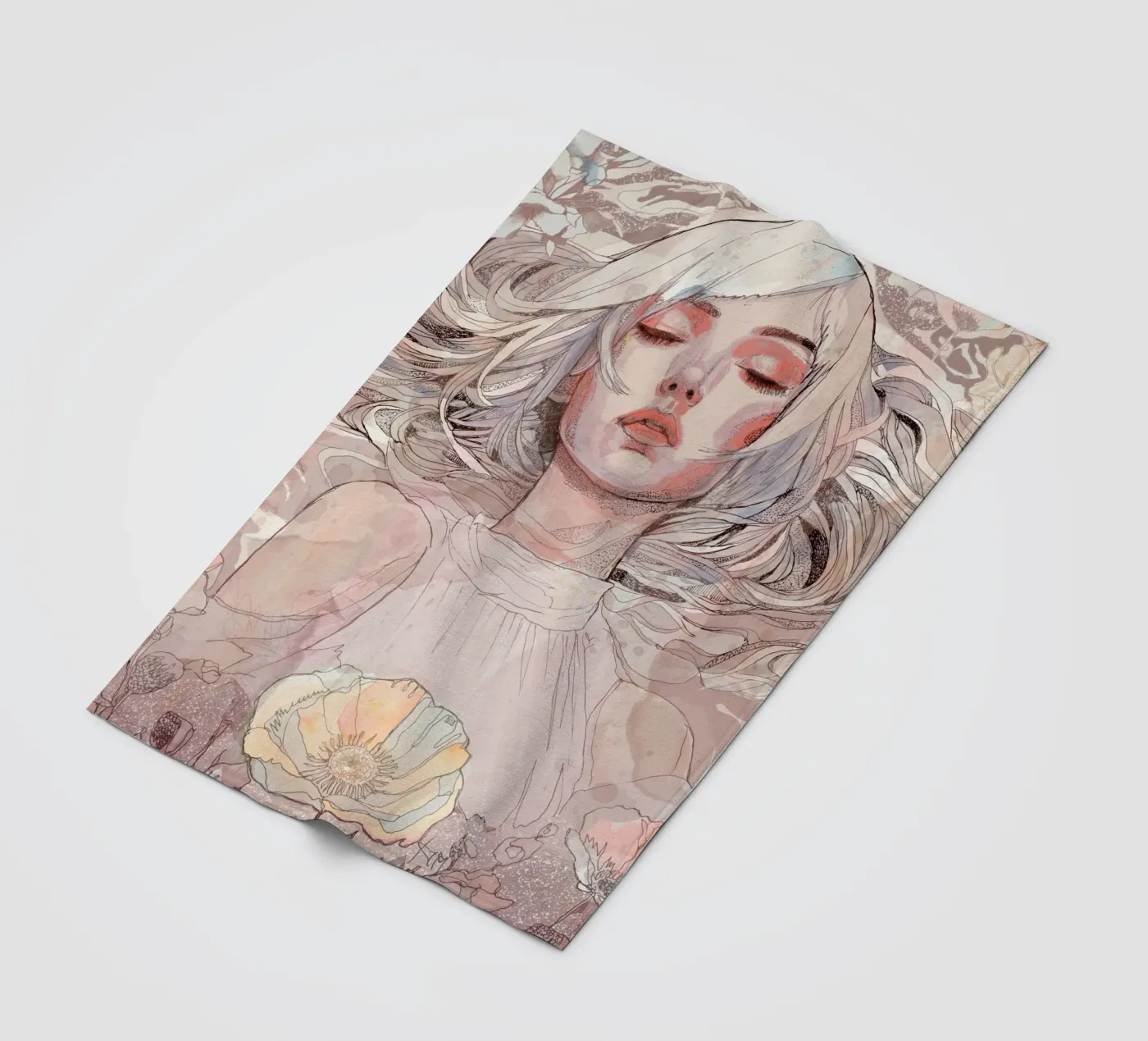 flower fleece blanket by Giulio Iurissevich