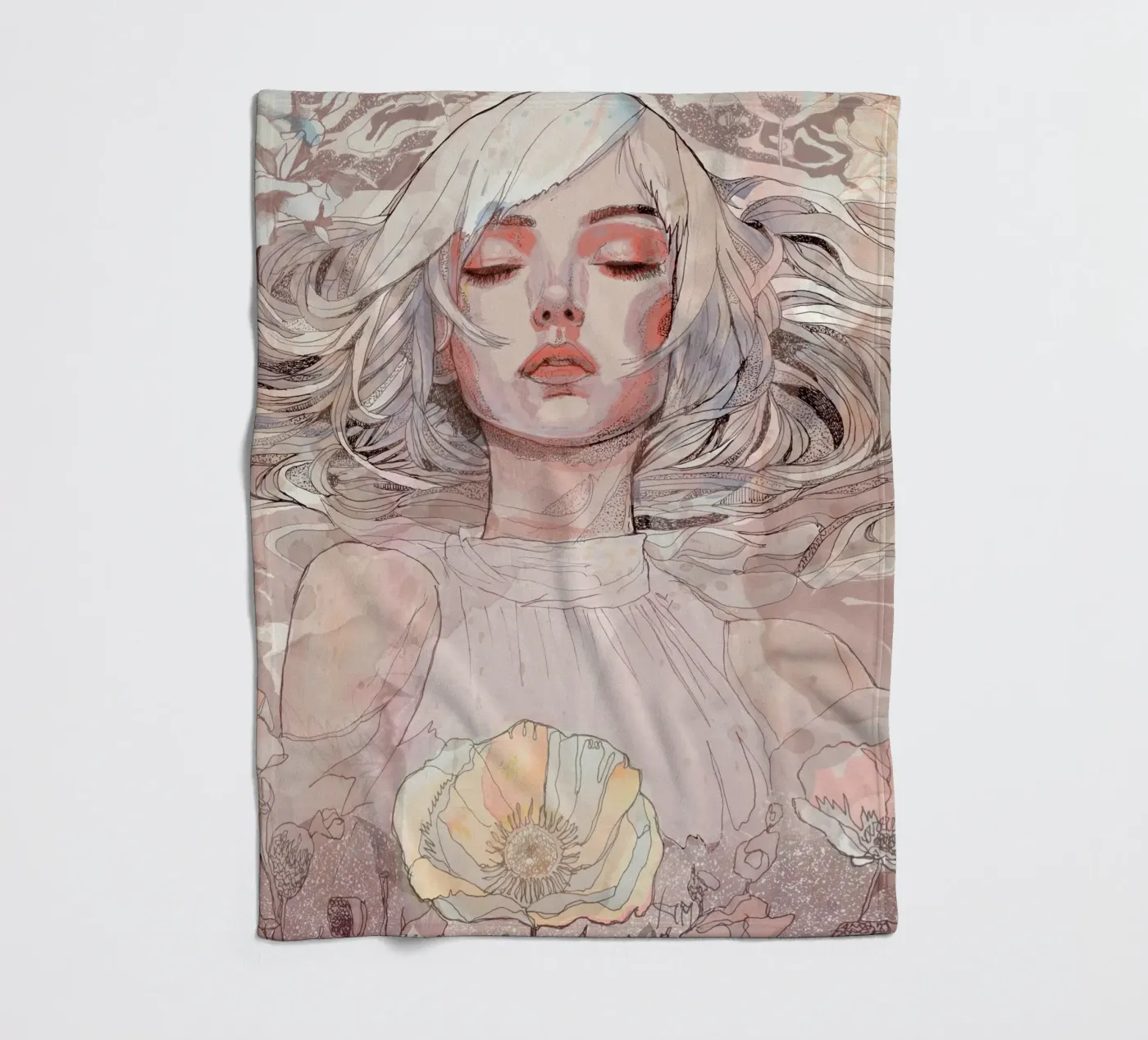 flower fleece blanket by Giulio Iurissevich