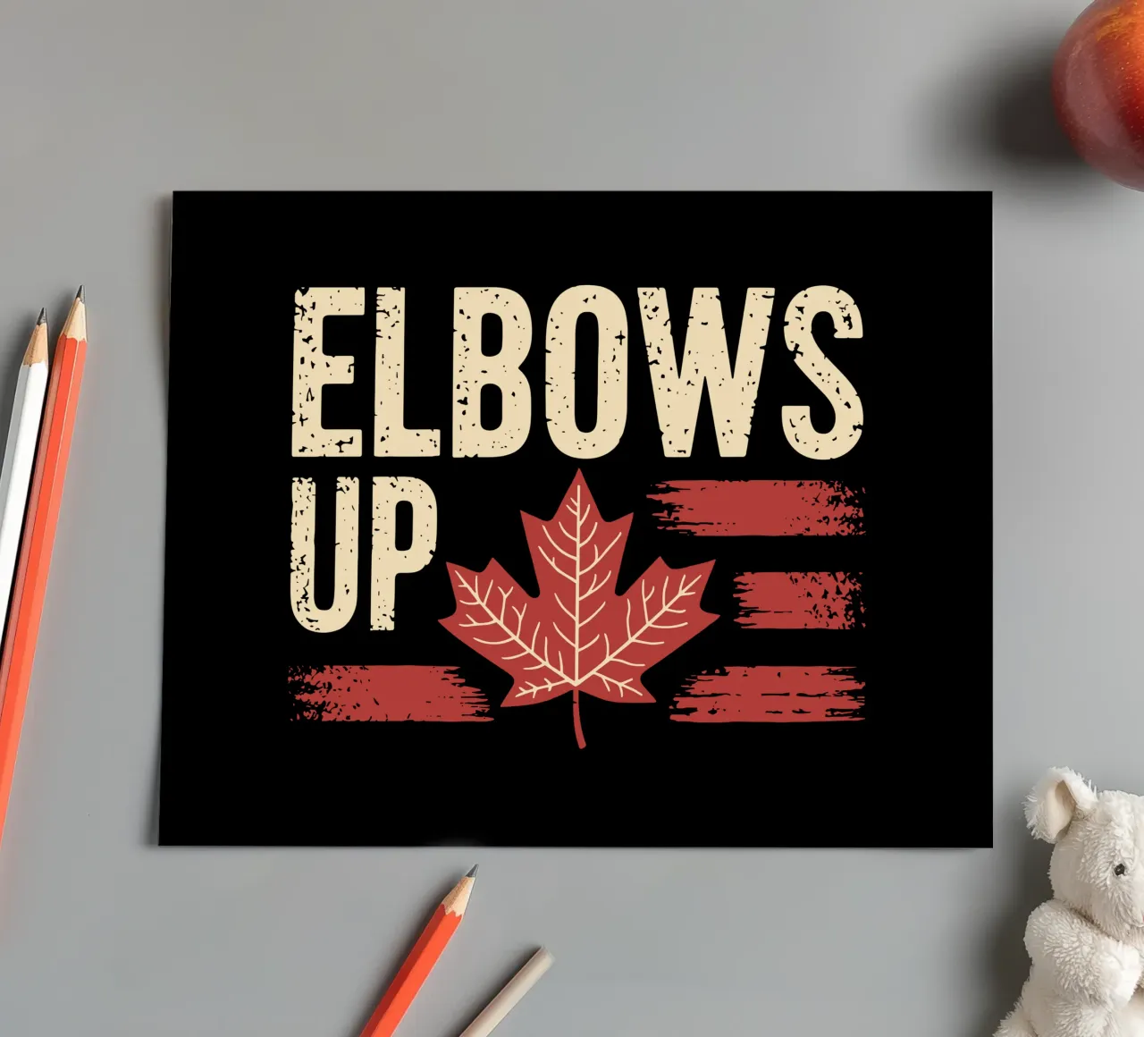 Ellebogen omhoog Canada V5 stickervel van heatherloulin