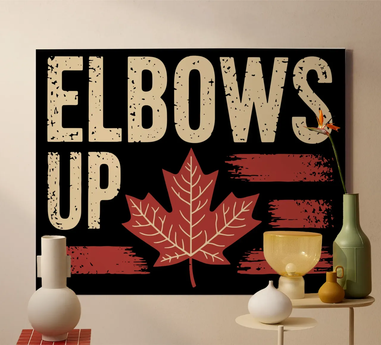 Elbows Up Kanada V5 Leinwand von heatherloulin