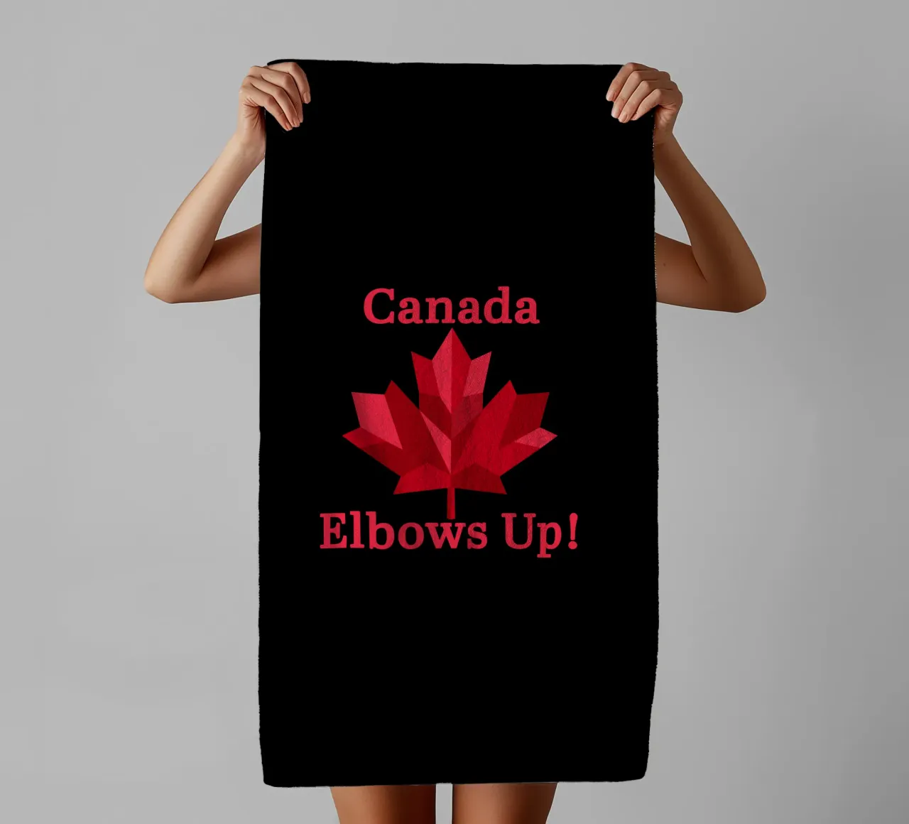 Gomiti in su Canada V6 asciugamano da bagno da heatherloulin