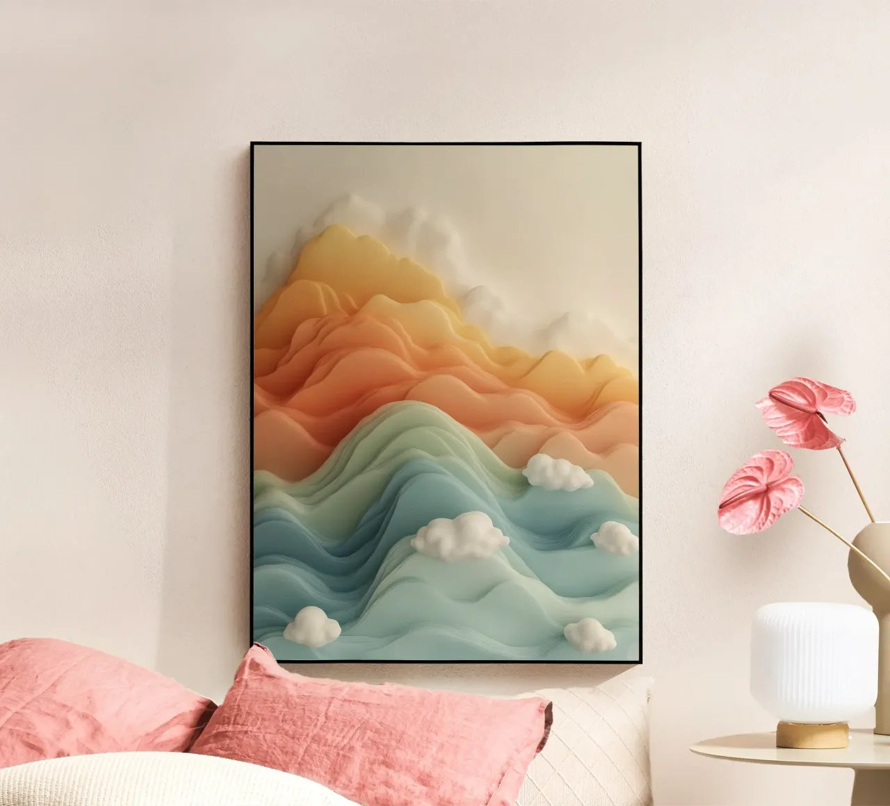 Paesaggio 3d a pastello plexiglass da Little Things