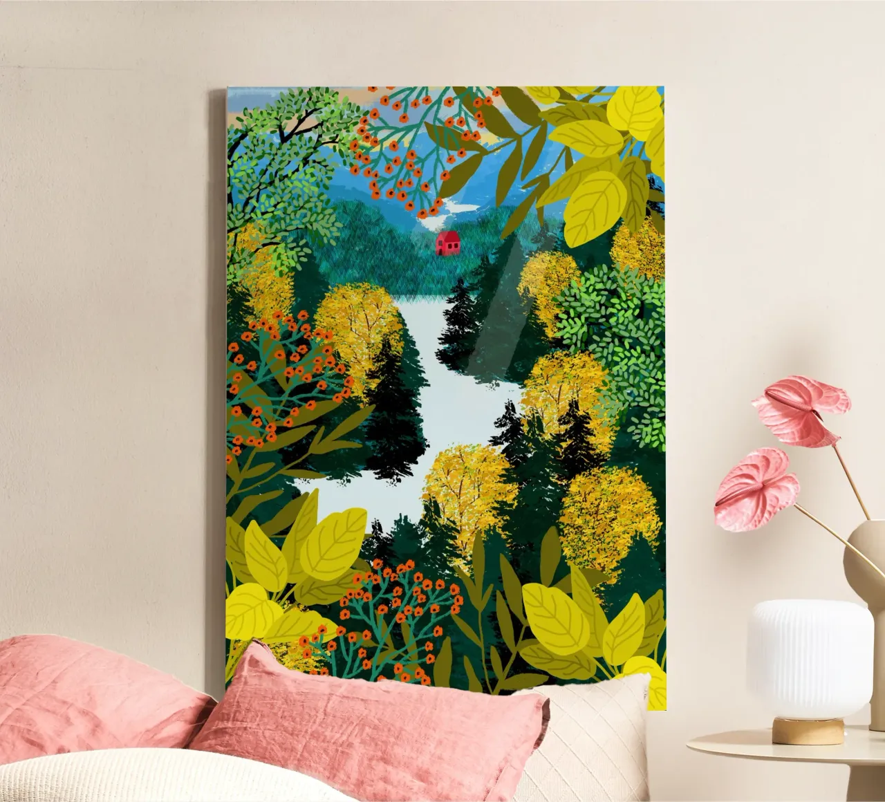View From the Mountain canvas with Floater frame by Pictufy Sun & Spirit