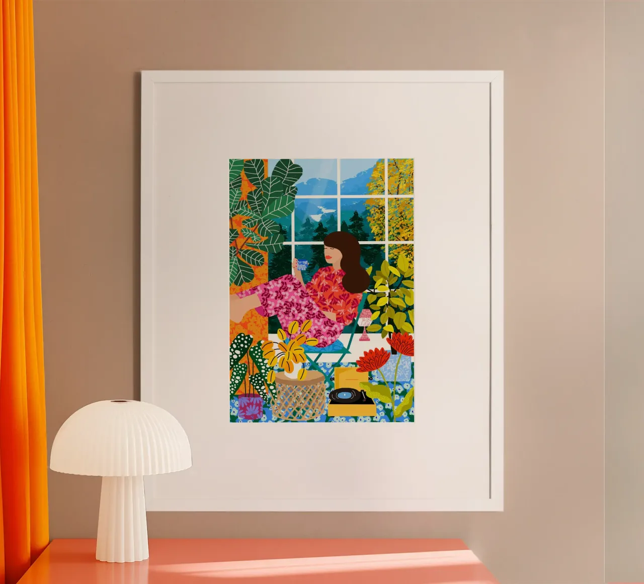 Ascoltare il suono della natura poster con telaio in alluminio da Pictufy Sun & Spirit