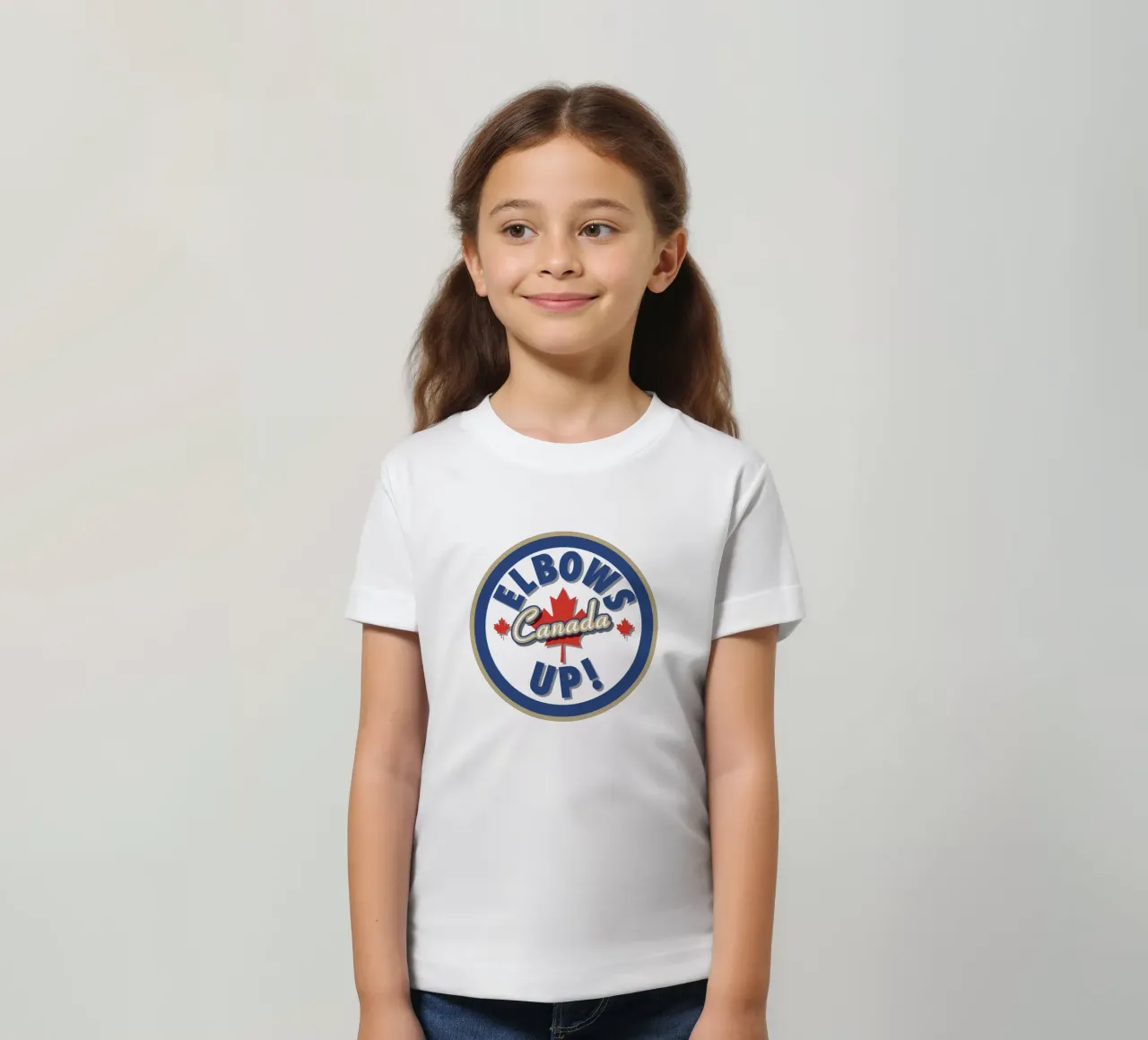 Elbows Up Kanada V10 Kinder T-Shirt von heatherloulin