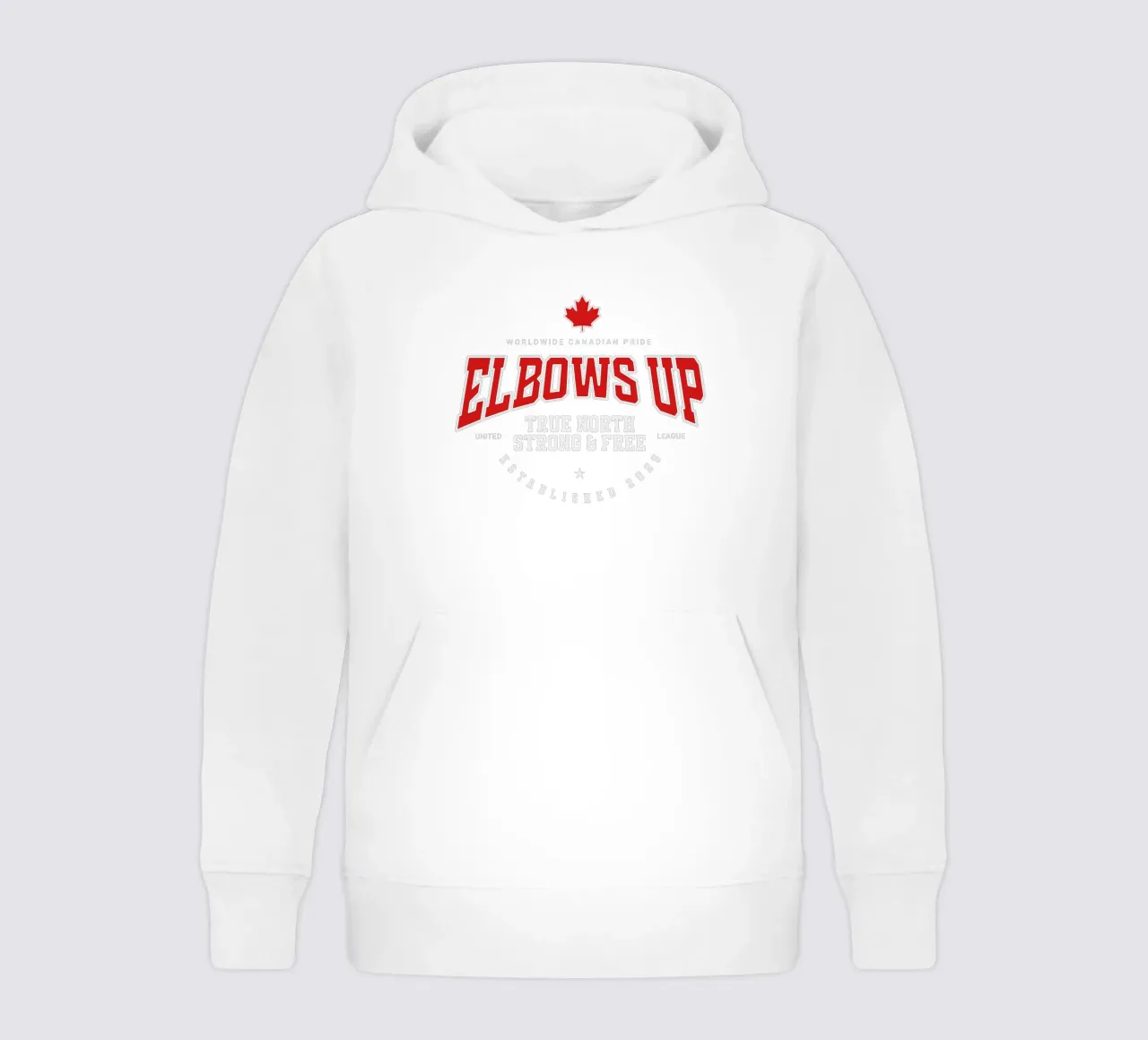 Elbows Up Canada V13 kids hoodie by heatherloulin