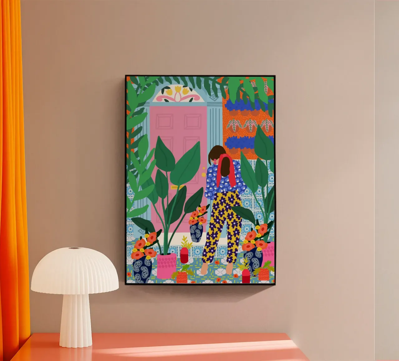 Ragazza floreale plexiglass da Pictufy Sun & Spirit