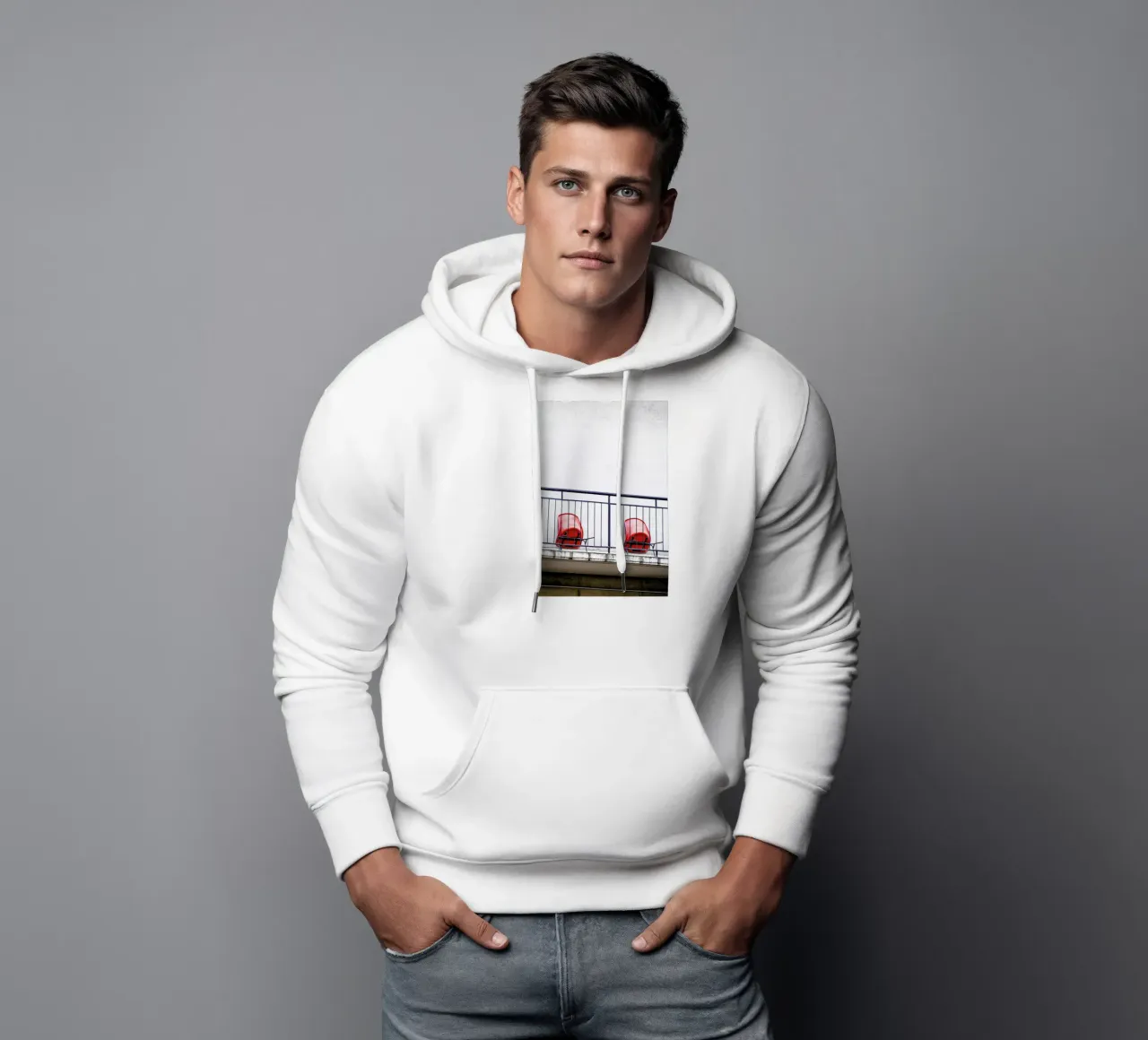 Michael's Empty Chairs felpa con cappuccio da Babett Schultze