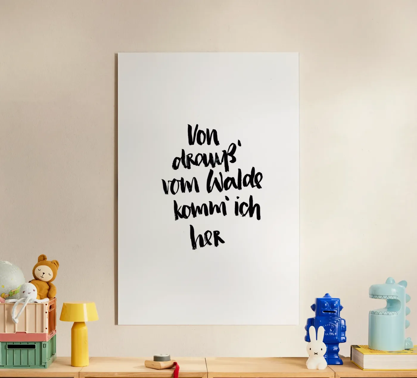 Vom Walde acryl van Brushmeetspaper