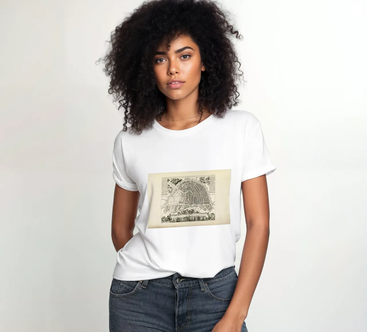 Amsterdam, The Netherlands, 1683 t-shirt da donna da Artokoloro Quint Lox Ltd