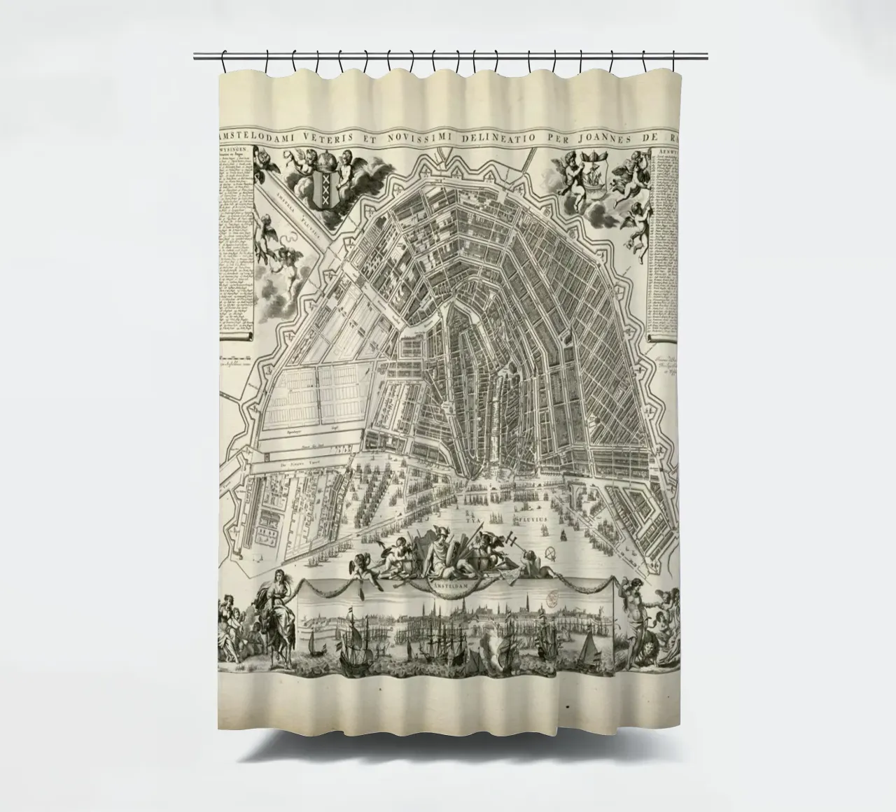 Amsterdam, The Netherlands, 1683 Duschvorhang von Artokoloro Quint Lox Ltd