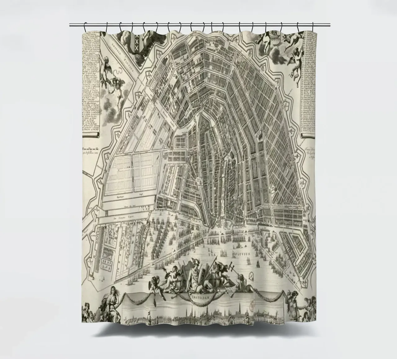 Amsterdam, The Netherlands, 1683 Duschvorhang von Artokoloro Quint Lox Ltd