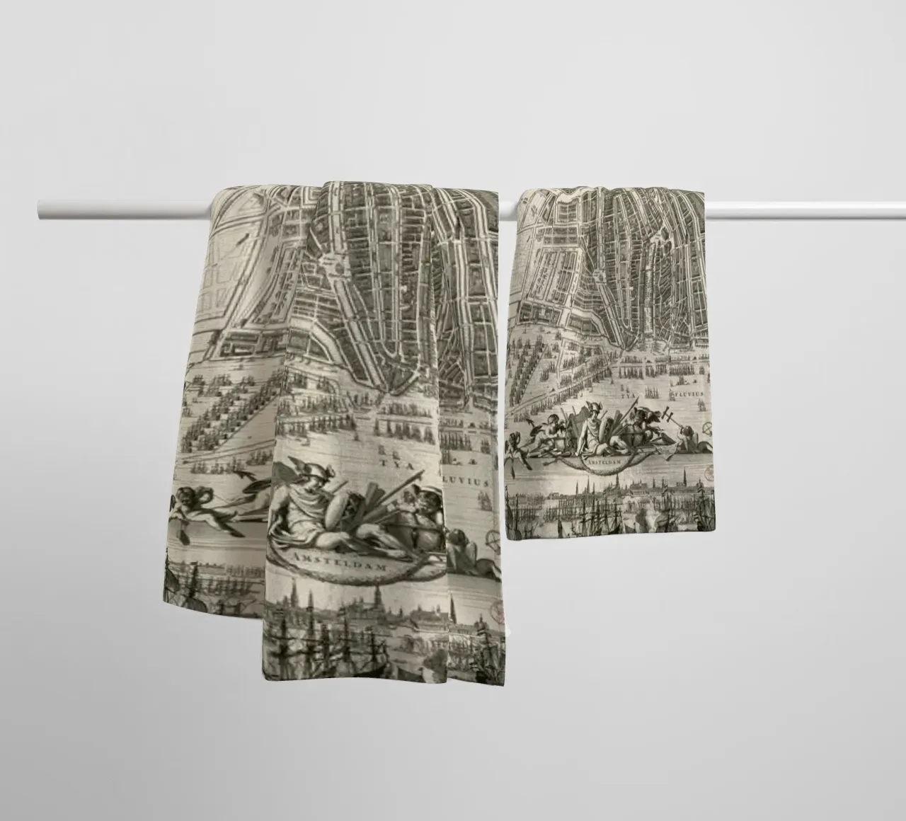 Amsterdam, The Netherlands, 1683 asciugamano da bagno da Artokoloro Quint Lox Ltd