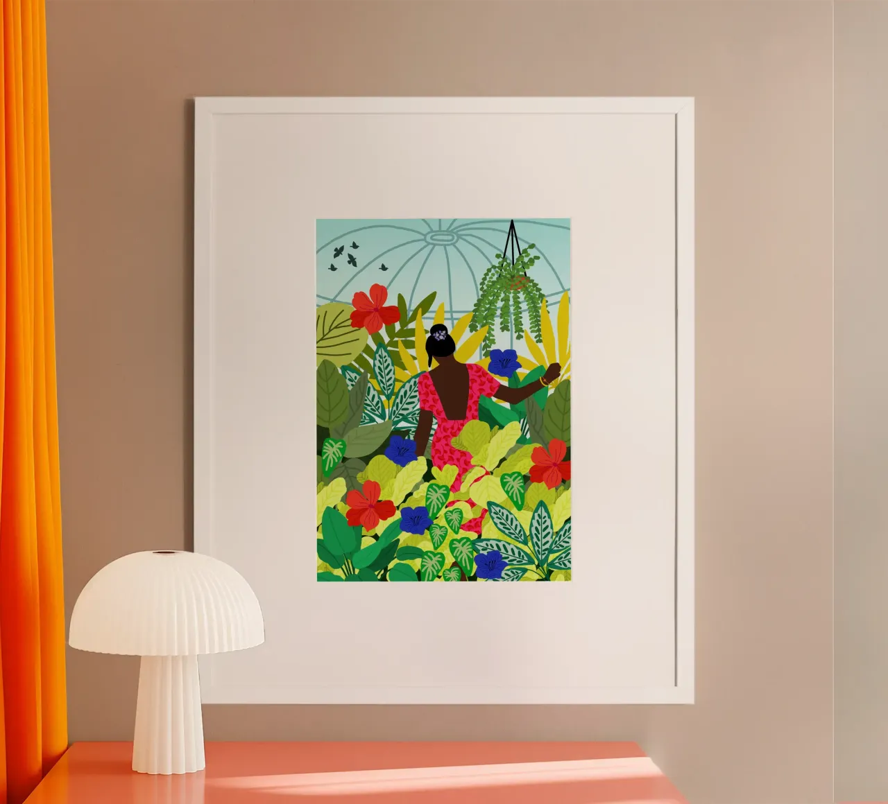 Camminare nella mia serra poster con telaio in plastica da Pictufy Sun & Spirit