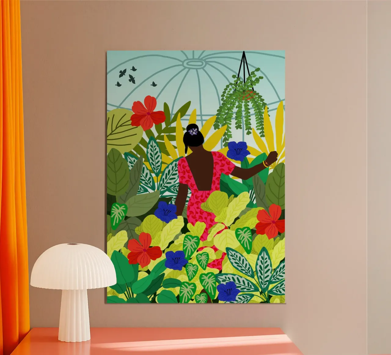 Camminare nella mia serra poster con telaio in plastica da Pictufy Sun & Spirit