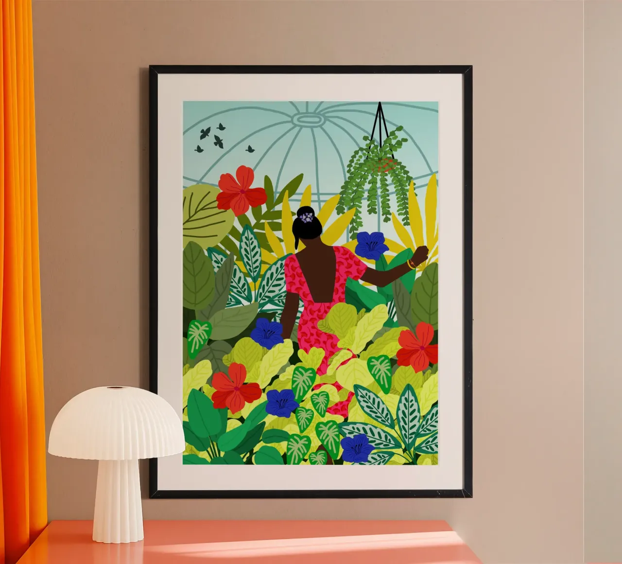 Camminare nella mia serra poster con telaio in plastica da Pictufy Sun & Spirit