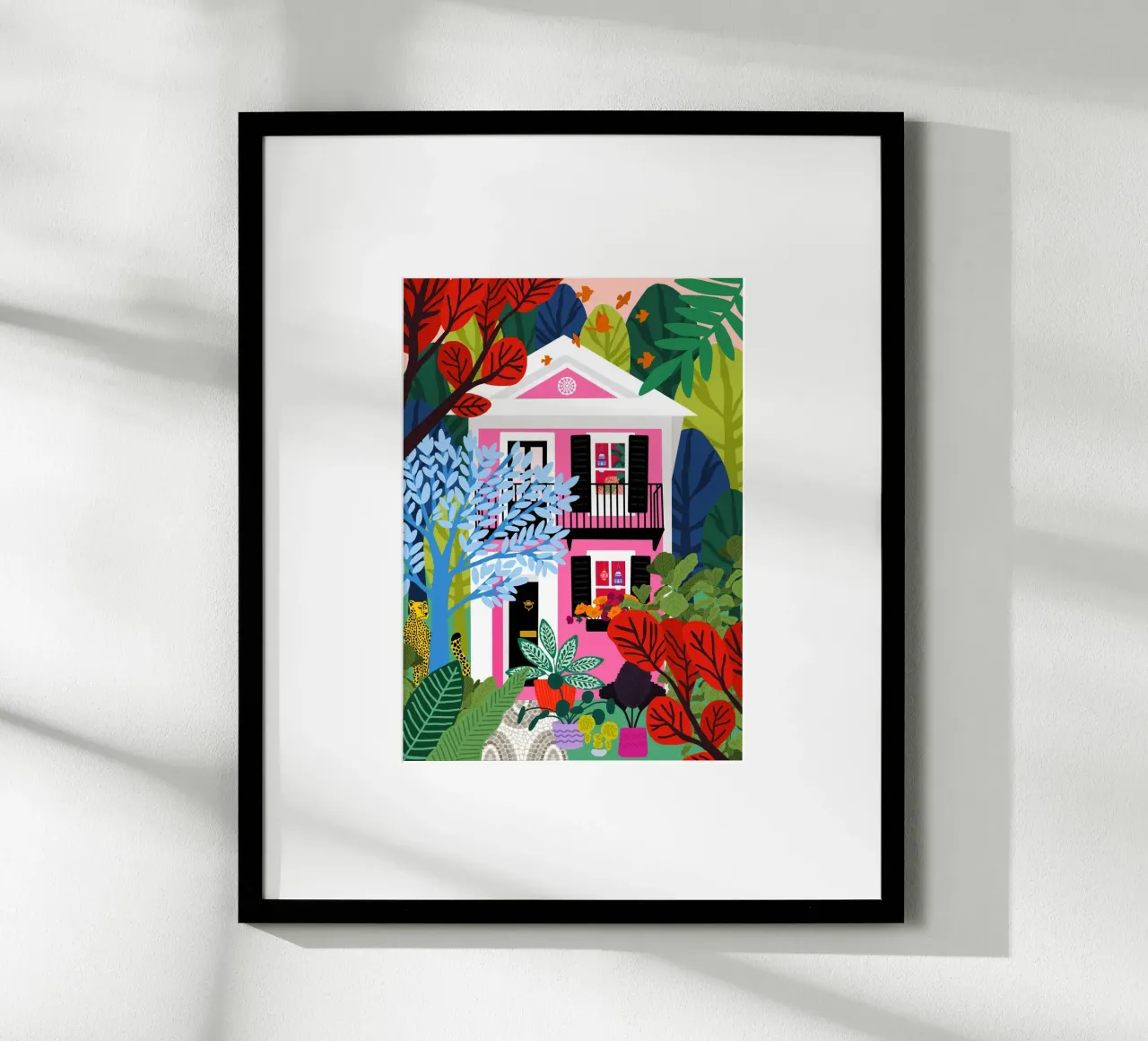 Haus in den Wäldern Poster von Pictufy Sun & Spirit