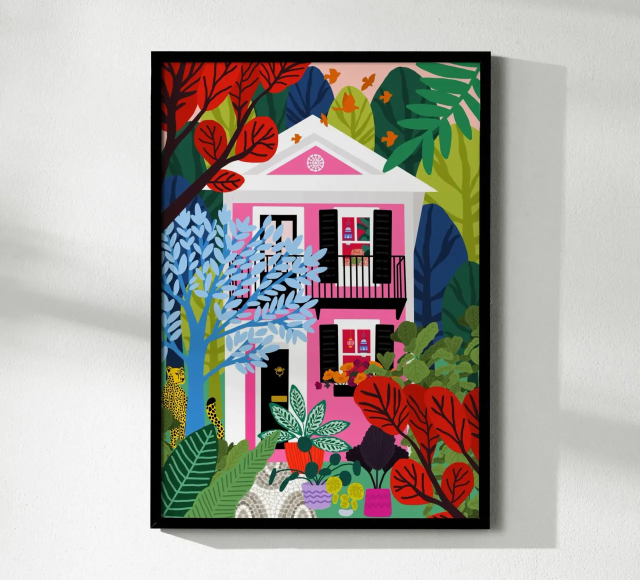 Haus in den Wäldern Poster von Pictufy Sun & Spirit