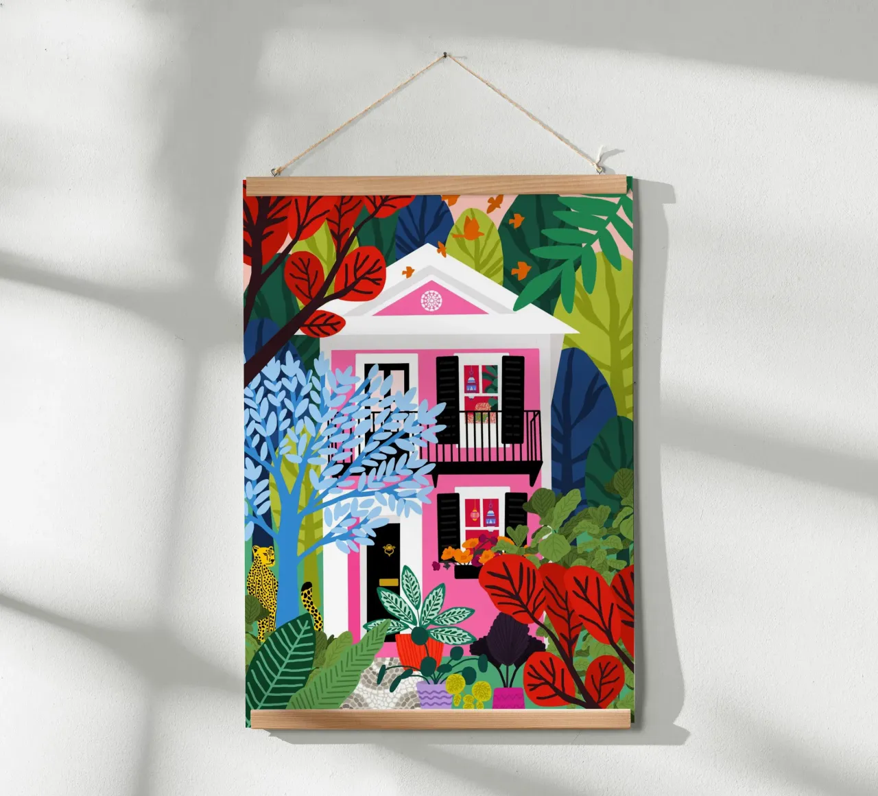 Haus in den Wäldern Poster von Pictufy Sun & Spirit