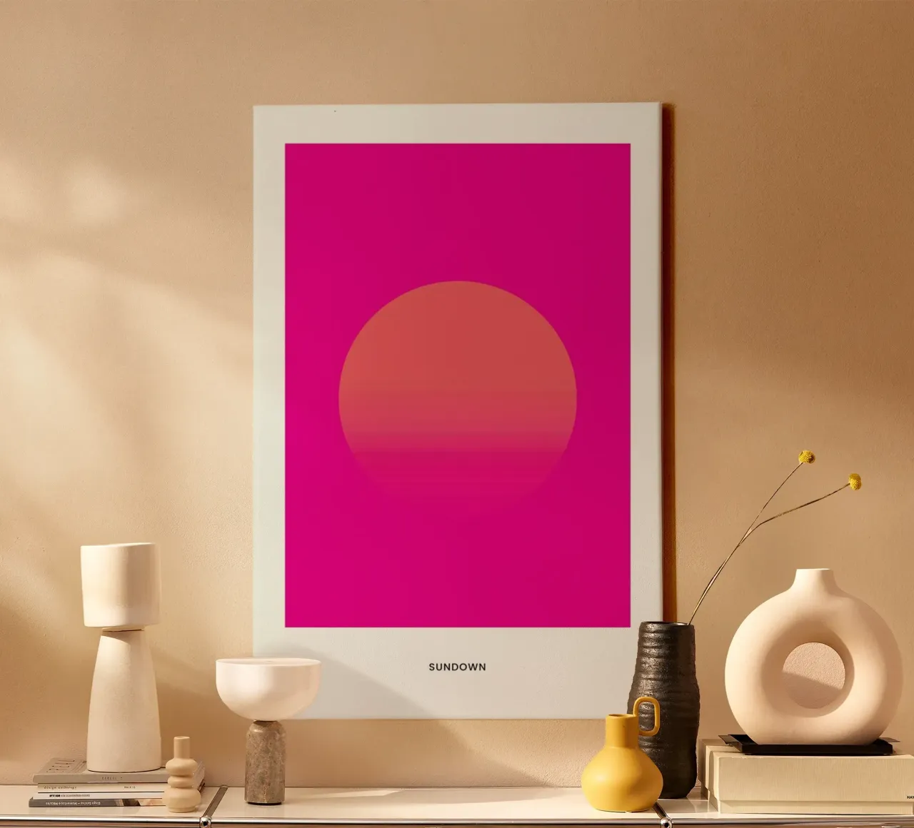 Sundown #9 tela con Cornice a cassetta da daylight design studio