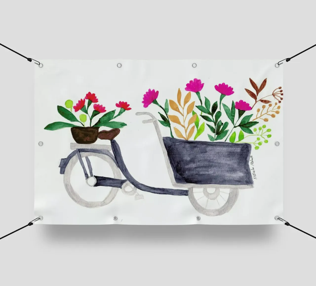 Flowers Delivery telo in pvc da Nathys_illustration