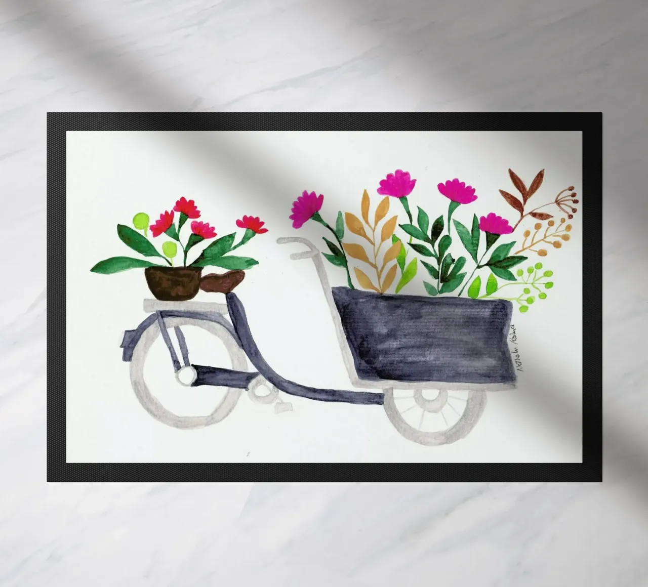 Flowers Delivery doormat by Nathys_illustration