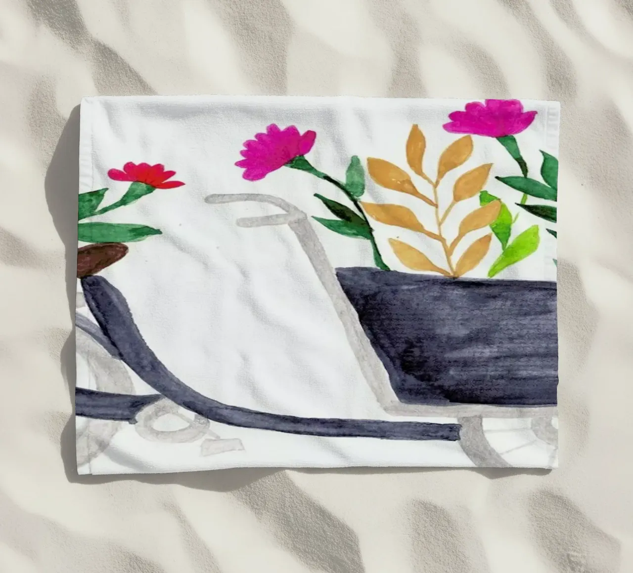 Flowers Delivery beach towel by Nathys_illustration
