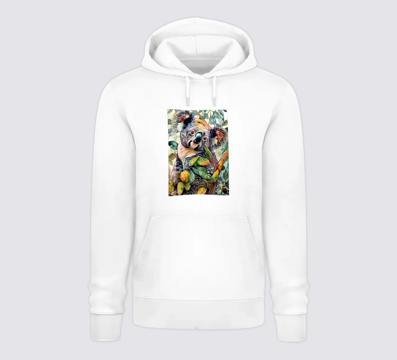 Orso koala arte animale felpa con cappuccio da Justyna Jaszke JBJart