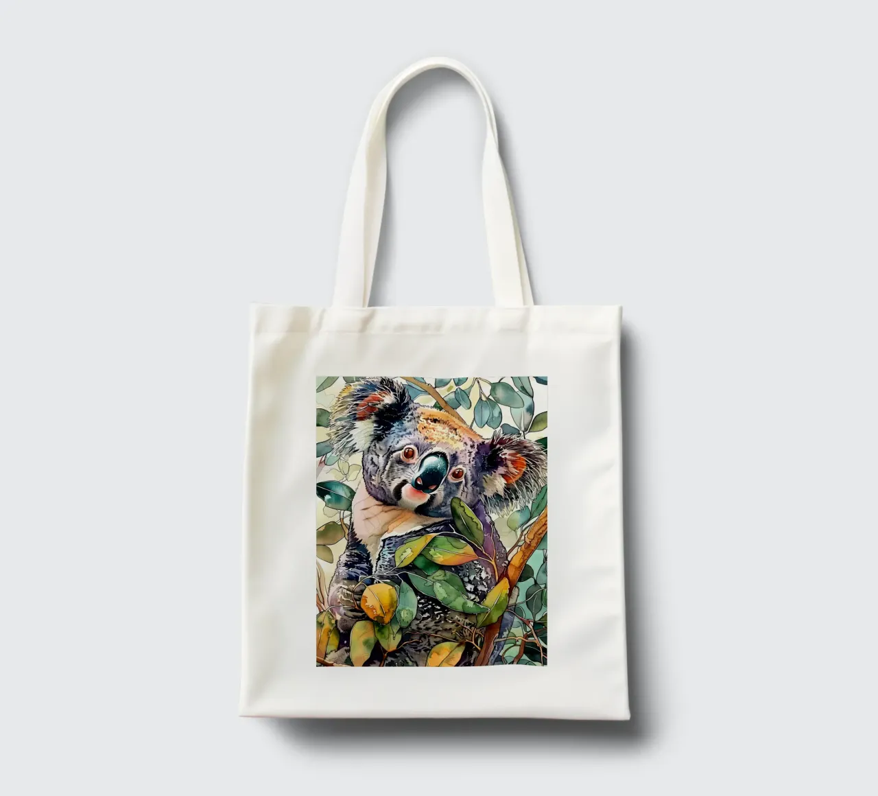 Koala beer dierenkunst jute draagtas van Justyna Jaszke JBJart
