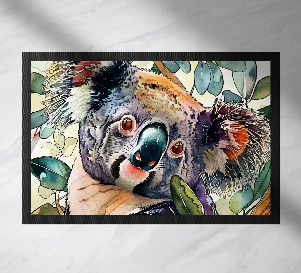 Koala beer dierenkunst deurmat van Justyna Jaszke JBJart