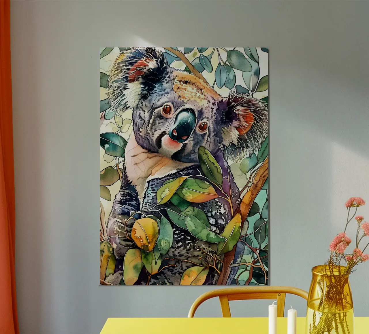 Koala bear animal art forex plate by Justyna Jaszke JBJart