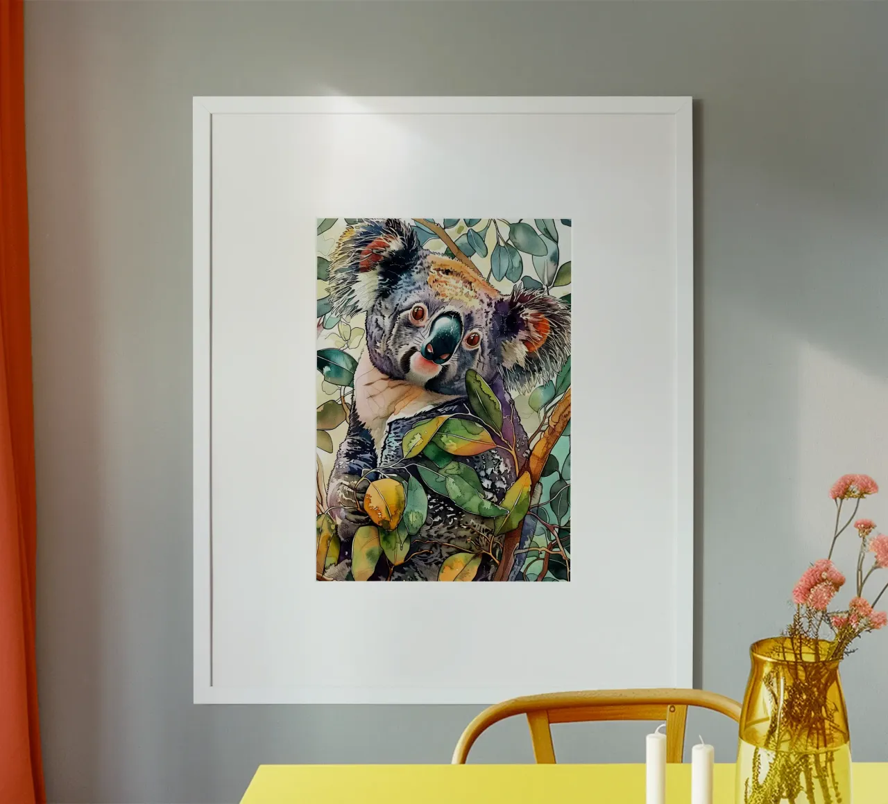 Koala bear animal art hahnemühle by Justyna Jaszke JBJart