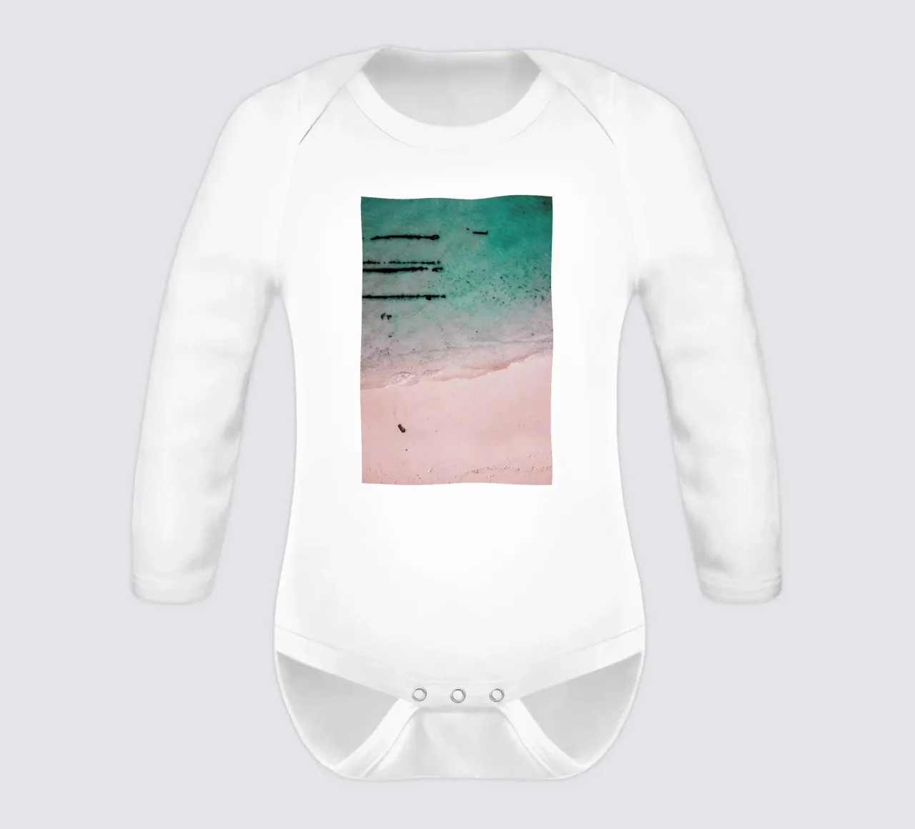 Beach Patterns2 body neonato maniche lunghe da Chris Abatzis