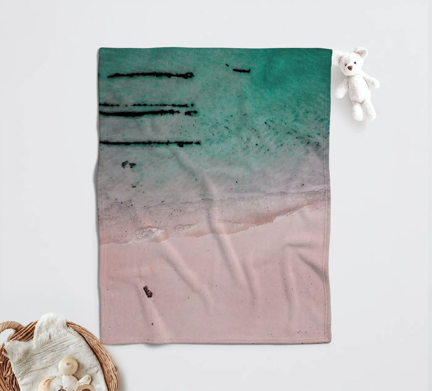 Beach Patterns2 Fleecedecke von Chris Abatzis
