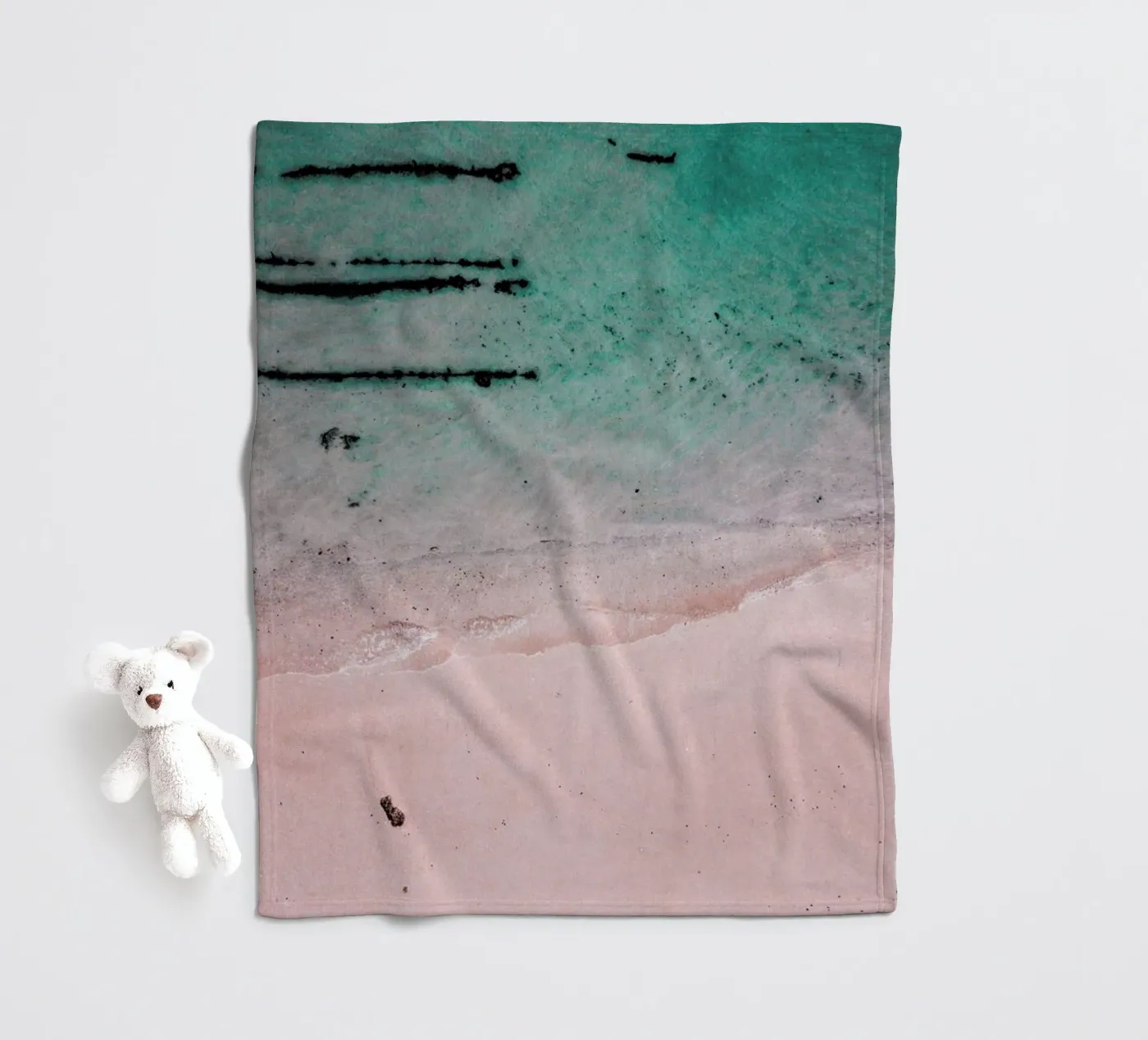 Beach Patterns2 Fleecedecke von Chris Abatzis