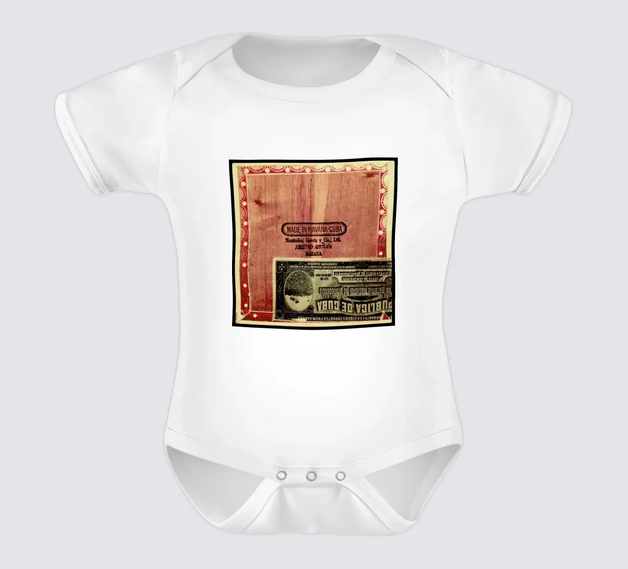 Cuban Rose body neonato maniche corte da Ballack Art House