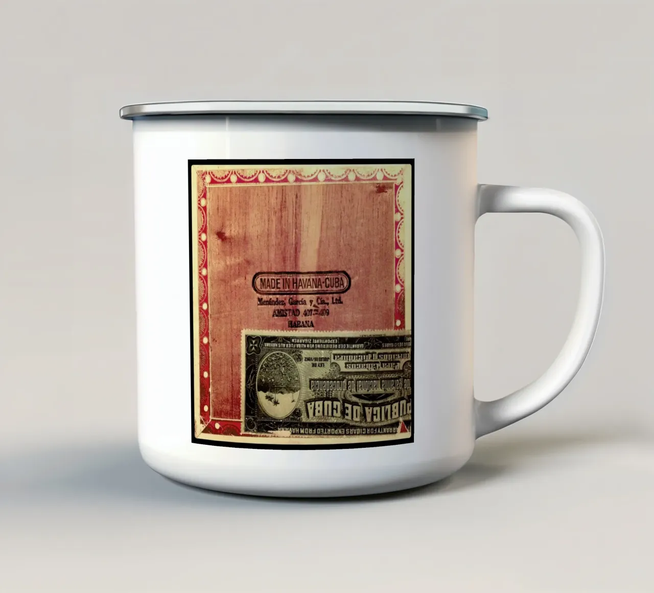 Cuban Rose tazza in smalto da Ballack Art House