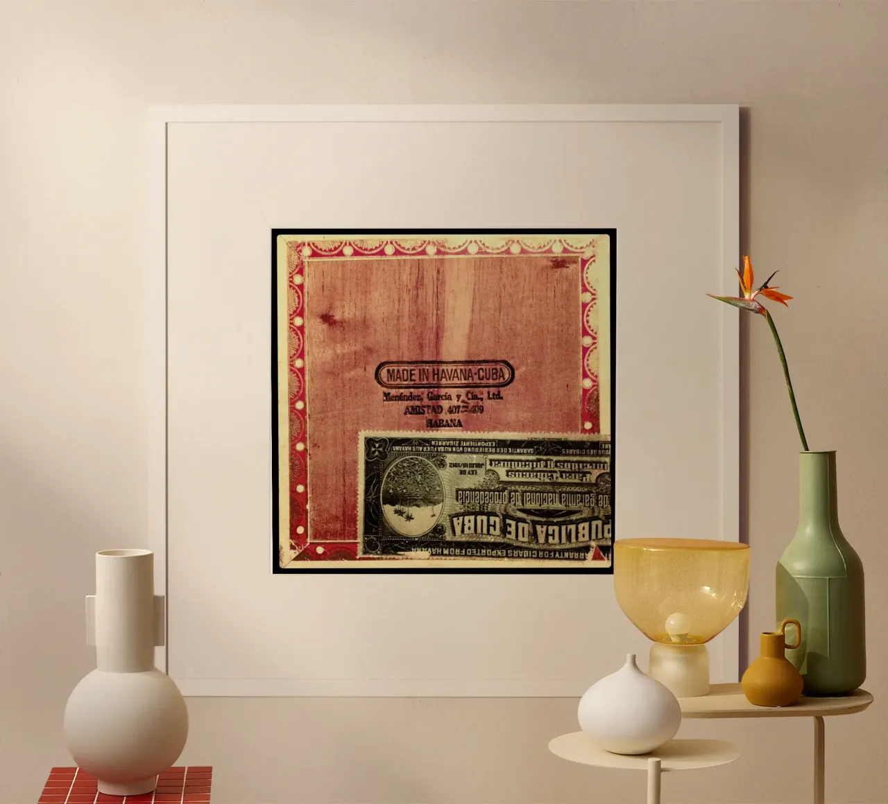 Cuban Rose poster con telaio in plastica da Ballack Art House