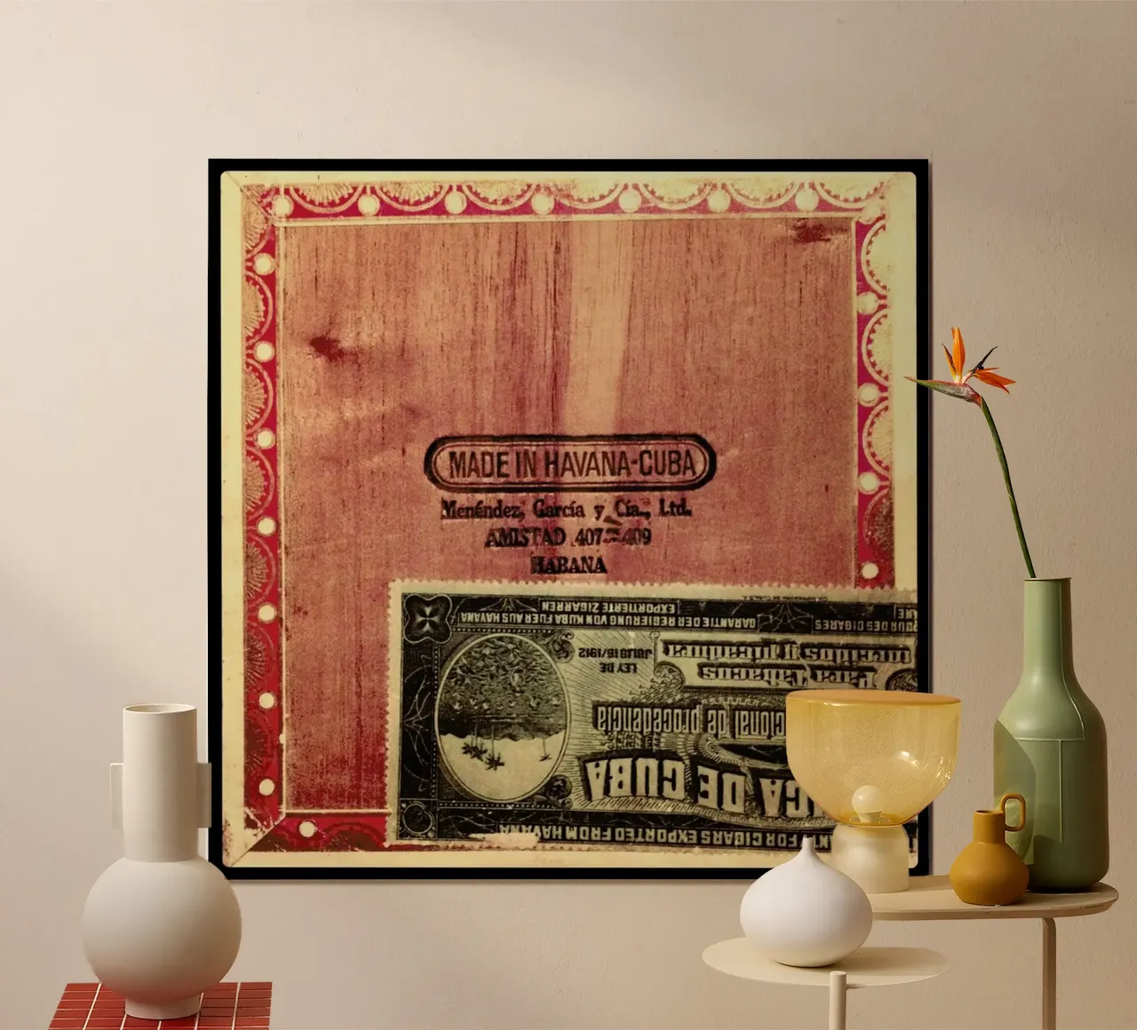 Cuban Rose poster con telaio in plastica da Ballack Art House