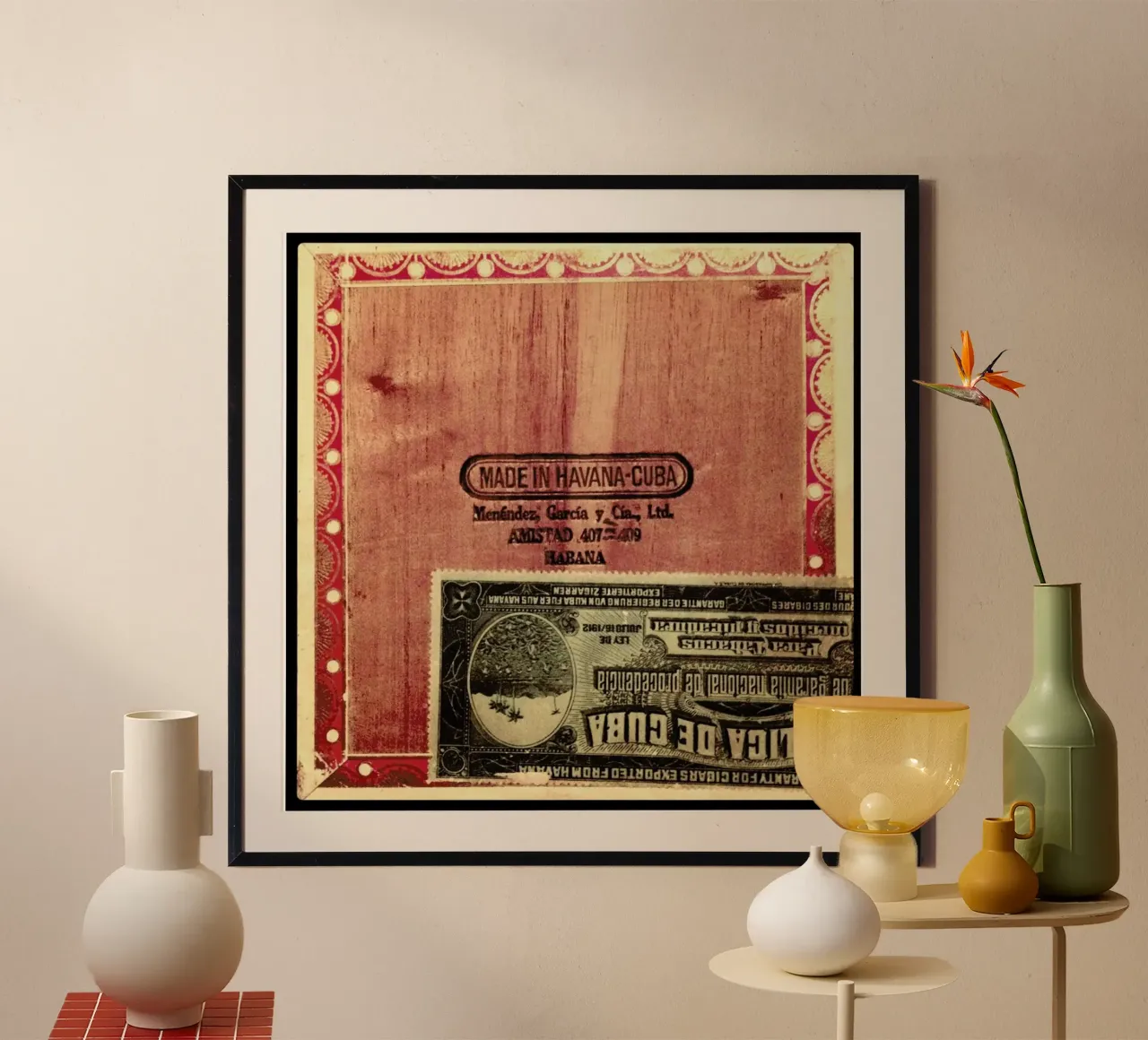 Cuban Rose poster con telaio in plastica da Ballack Art House